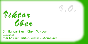 viktor ober business card